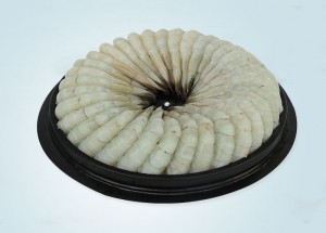Raw Peeled and Deveined Tail-on Vannamei Shrimp Ring